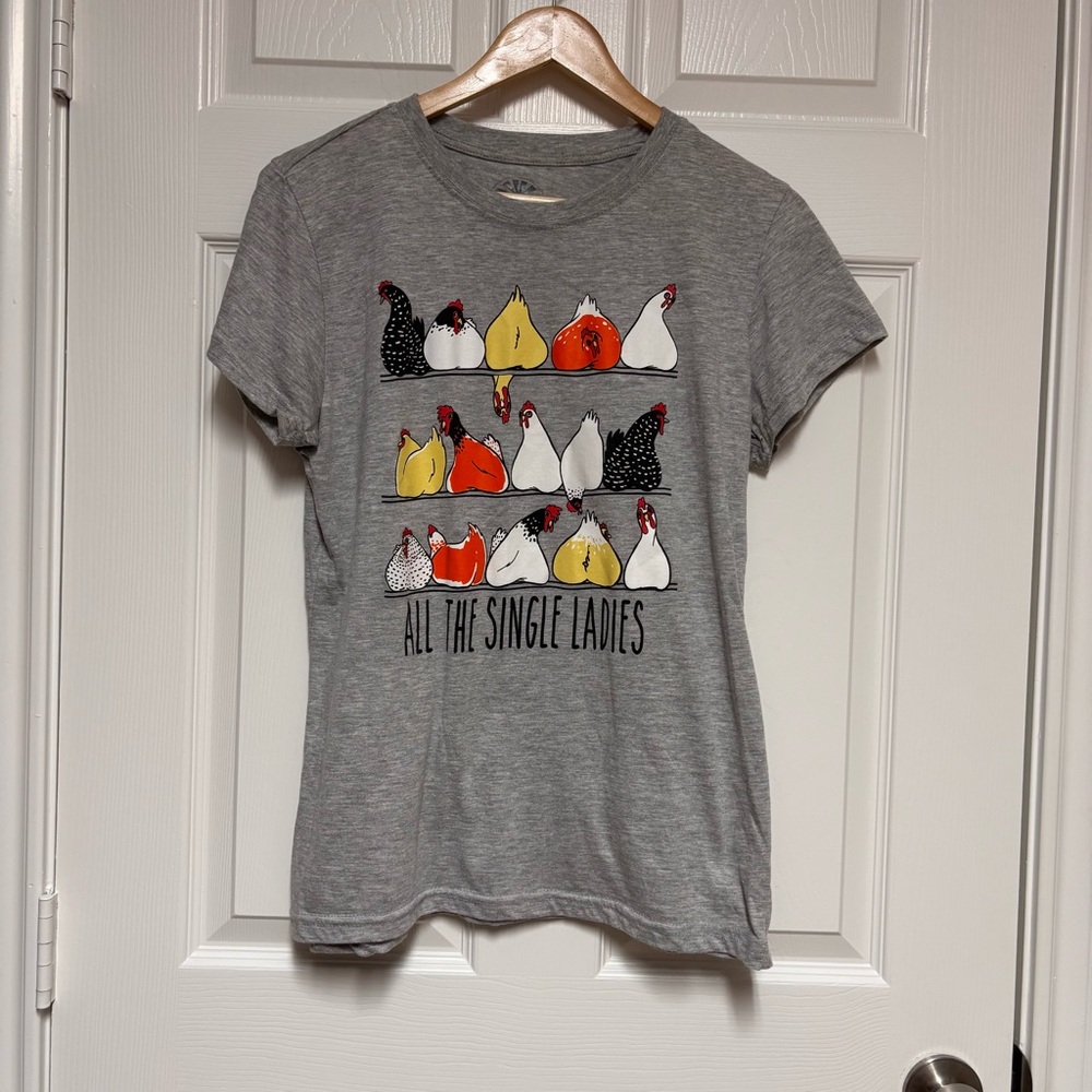 Lost Creek Outfitters Graphic T-shirt All The Single Ladies Chickens Hens XL